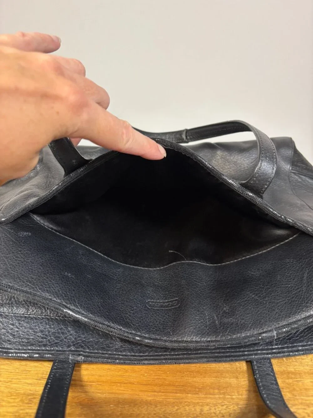 Coach Taylor Alexis Black Leather Shoulder Carryall